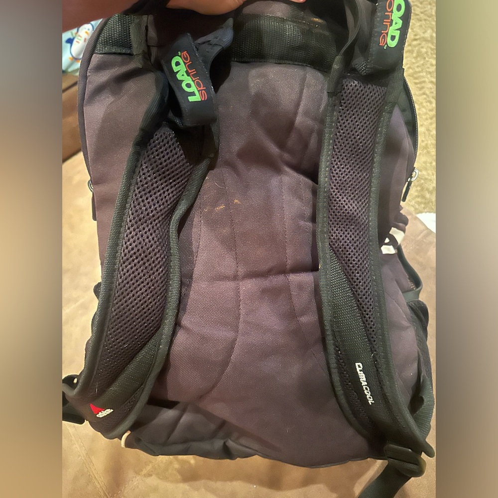 Vintage Adidas Load Spring Soccer/ Football /basketball Backpack. Red and black - Picture 4 of 8